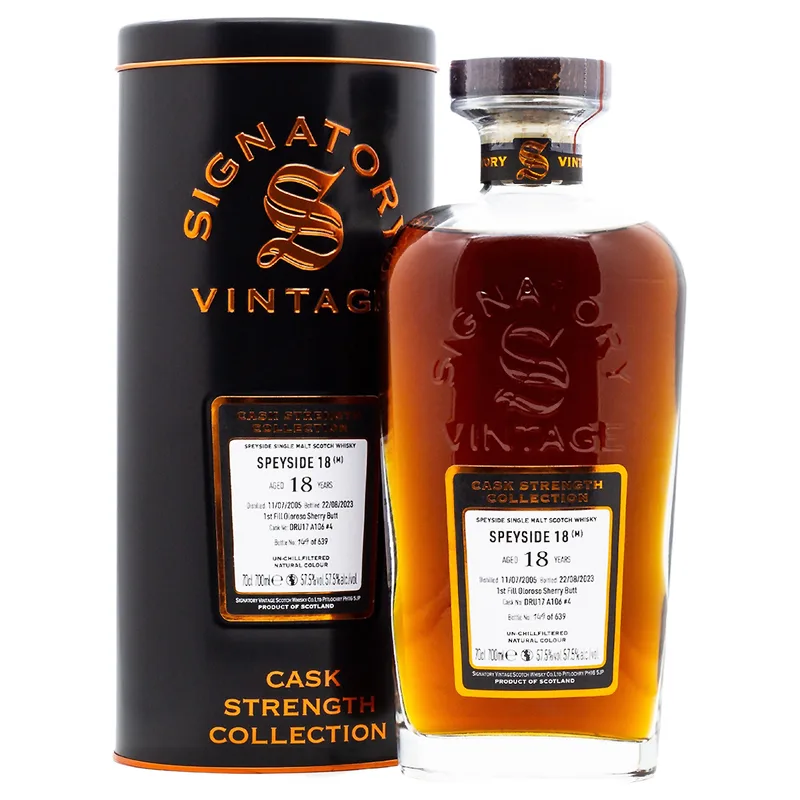Signatory Vintage Speyside (M) Aged 18 Years 2005/2023 Cask DRU17/A106 #4 Single Malt Scotch Whisky (70cl, 57.5%)