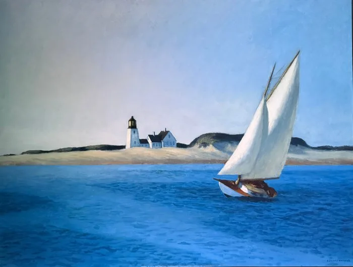Edward Hopper - “The long leg, 1930”. Gesigneerd in de plaat. - 81 x 61 cm. (special, without a white rim)