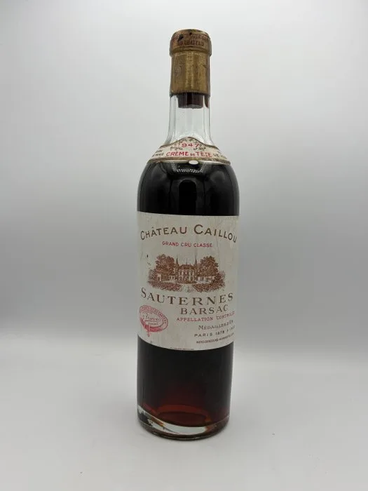 1947 Château Caillou "Crème de Tête" - Sauternes, Barsac - 1 Bottle (0.75L)