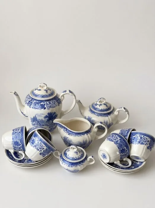 Villeroy & Boch - Tea service (16) - burgenland blue - Porcelain, faience