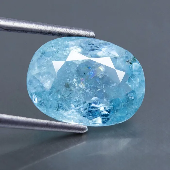 1 pcs Green, Blue Tourmaline paraiba - 4.79 ct - Bellerophon Gemlab - Mavuco-Neon Blue-Electric