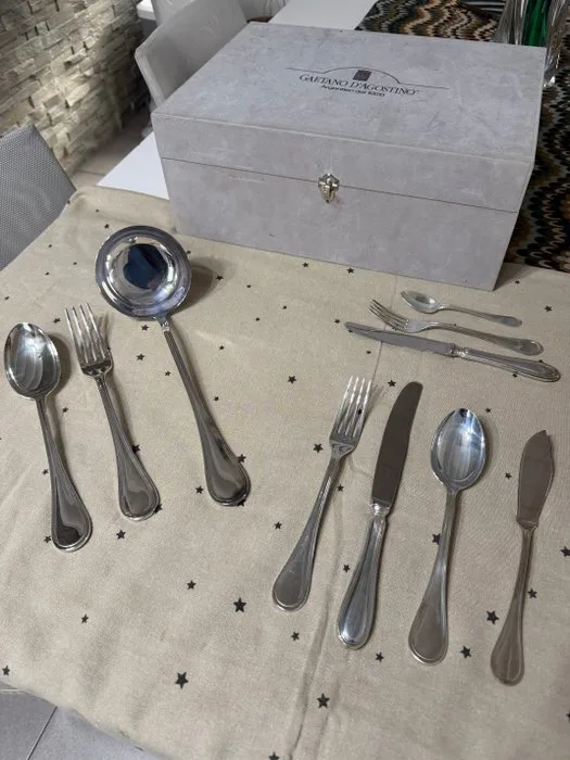 Gaetano D'Agostino - Cutlery set (93) -.800 silver