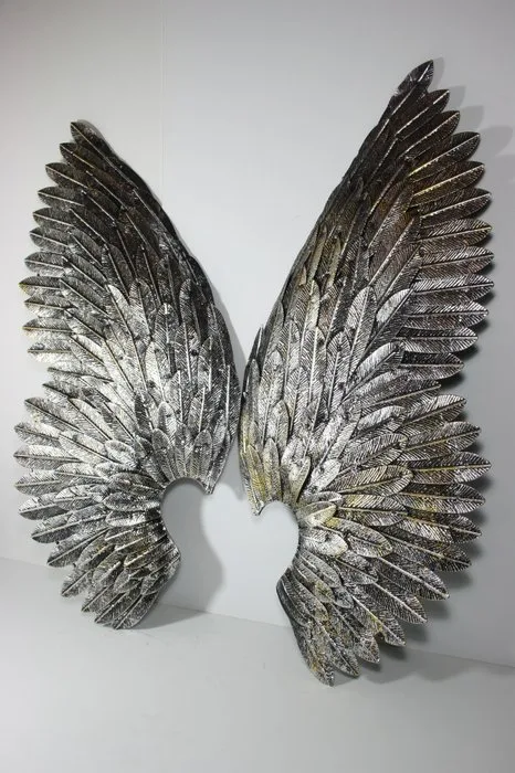 Decorative ornament - PAIR OF LARGE ANGEL WINGS - 80CM - Wall Decoration