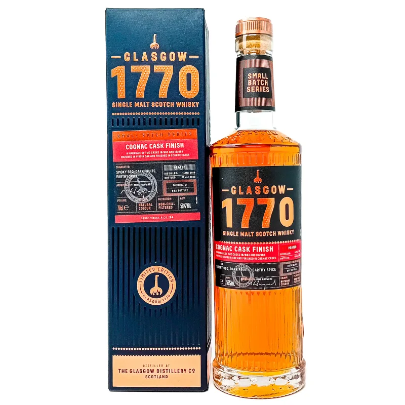 Glasgow – 1770 2018 Peated Cognac Cask Finish Batch 01