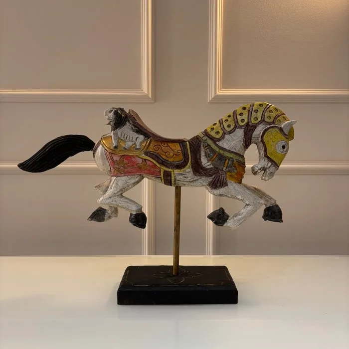 Sculpture, Cavallo da parata - 60 cm - 40 cm - Wood