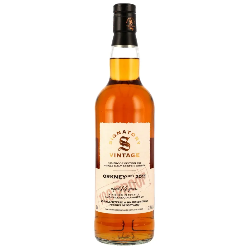 Orkney (HP) 14 Year Old 2011/2025 Signatory Vintage 100 Proof #58