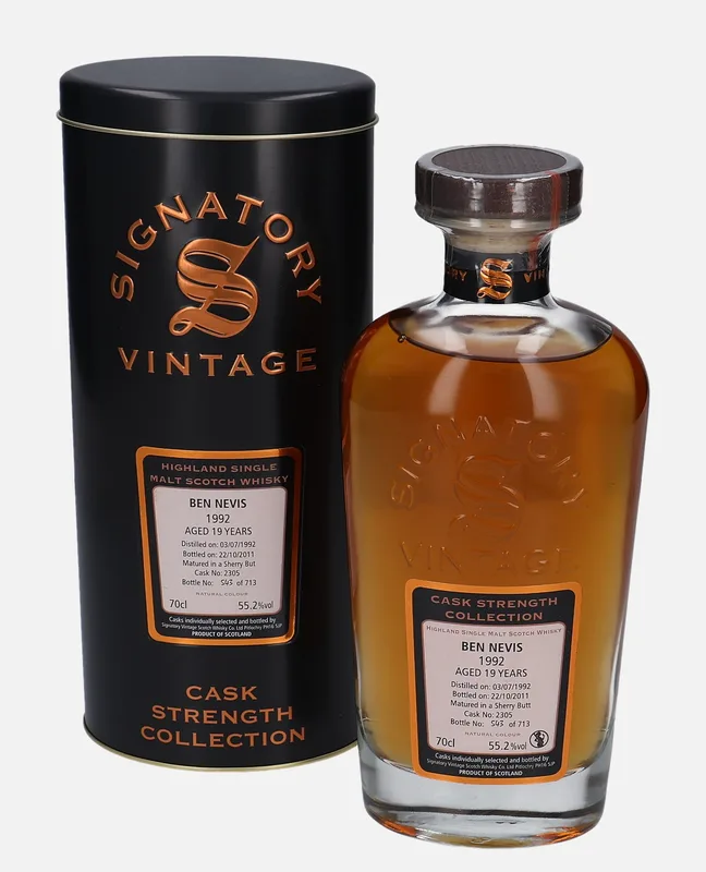 Ben Nevis – 1992 19 Year Old Signatory Vintage Scotch Whisky Co. Cask Strength Collection