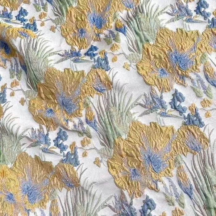 Upholstery fabric - 200 cm - 150 cm - Floral silk fabric
