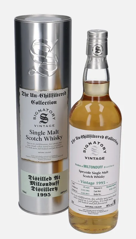 Miltonduff – 1995 20 Year Old Signatory Vintage Scotch Whisky Co. The Un-Chillfiltered Collection