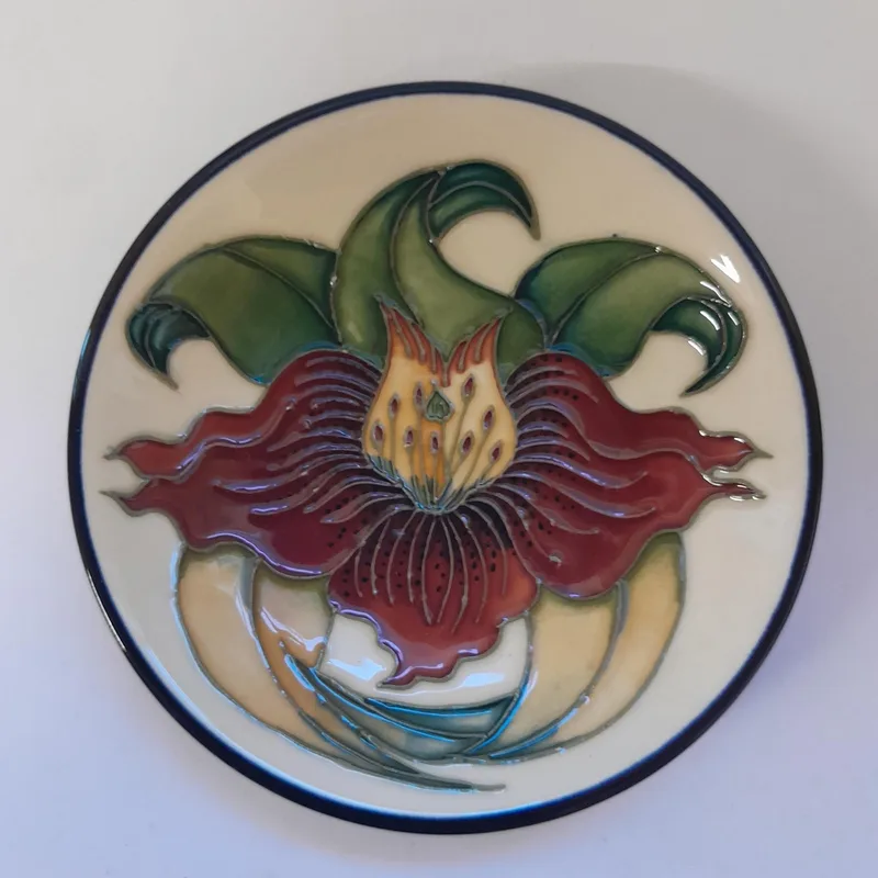 Modern Moorcroft pin dish in good order, no chips cracks or restoration