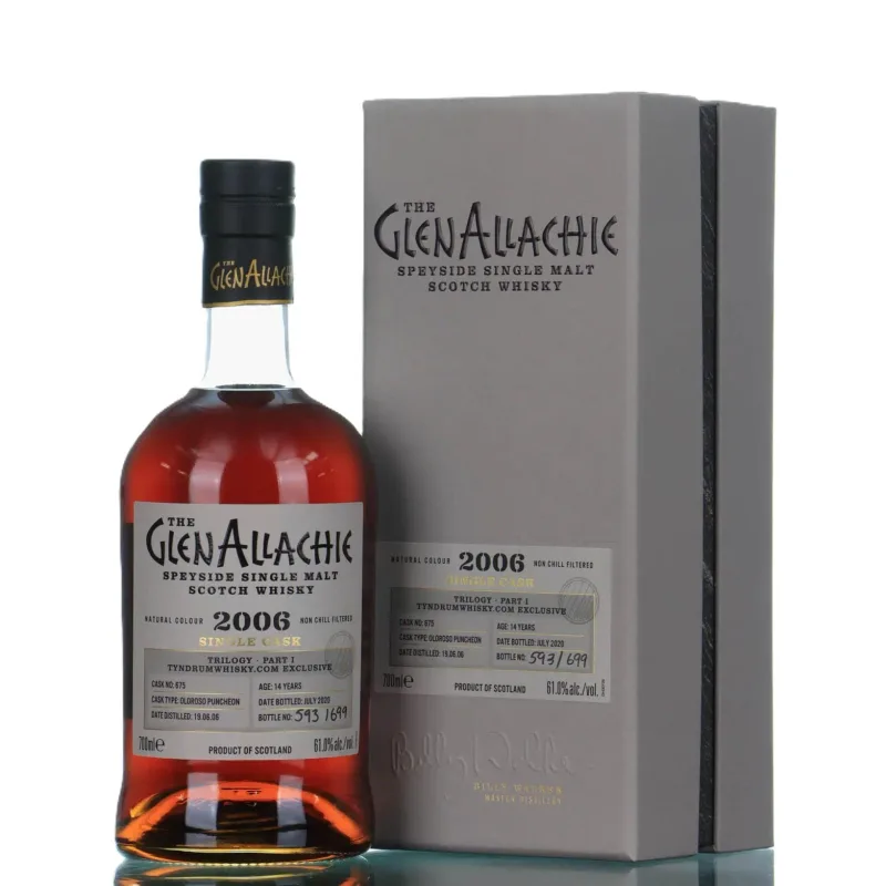 GlenAllachie – 14 Year Old 2006 Single Oloroso Puncheon Cask #675 (2020) (70cl, 61%)