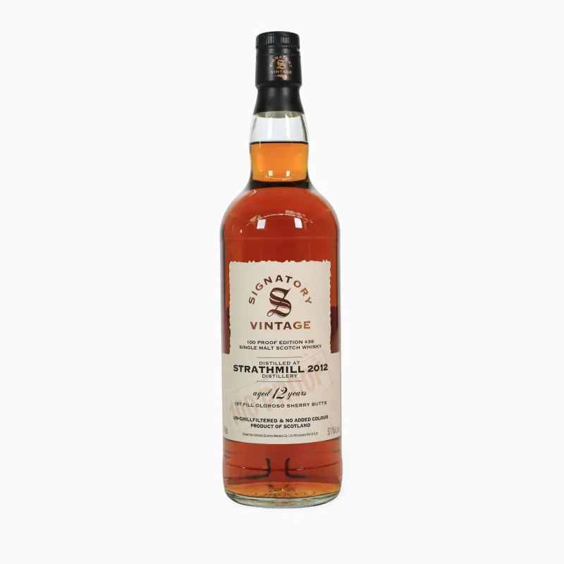 Strathmill – 12 Year Old (2012) 100 Proof Edition #36 (Signatory Vintage)