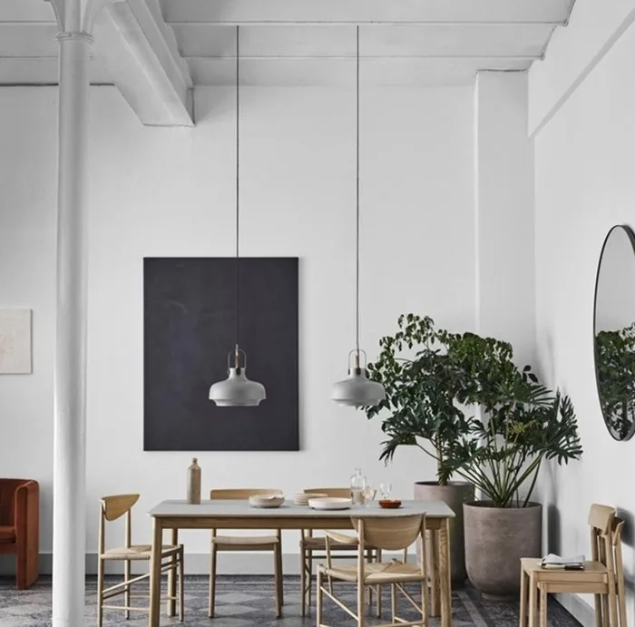 &Tradition - Space Copenhagen - Pendant ceiling lamp (2) - Copenhagen SC7 Ø35 - Matte grey - Metal - 2 Items