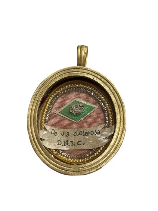 Reliquary - Bronze, golden cartouche, Glass - the 20th century - Via Dolorosa - Our Lord Jesus Christ