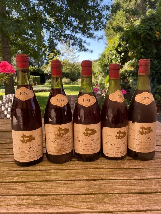 1974 Marius Delarche - Corton Renardes Grand Cru - 5 Bottles (0.75L)