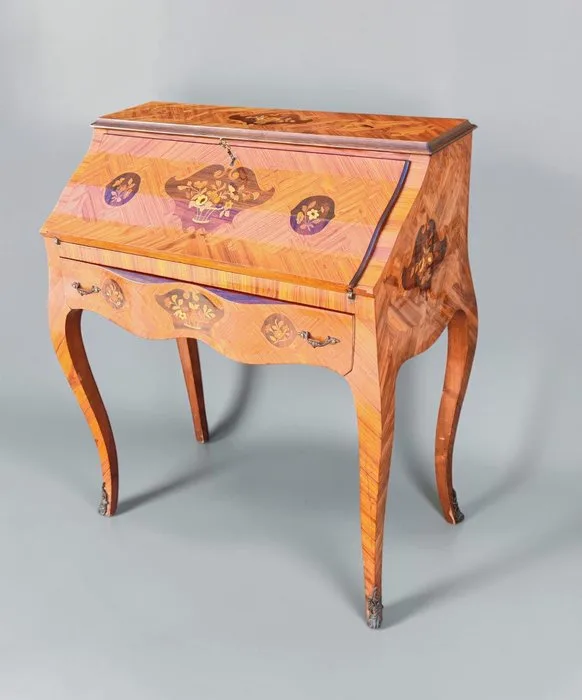 Writing table - Rosewood, Maple, Brasilian Rosewood, Olive - Italy in the 20th century