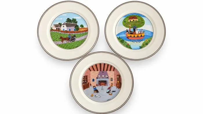 Villeroy & Boch - 3 Assiettes décoratives « Design Naïf » - Table service (3) - Naive Design - Porcelain - Table service