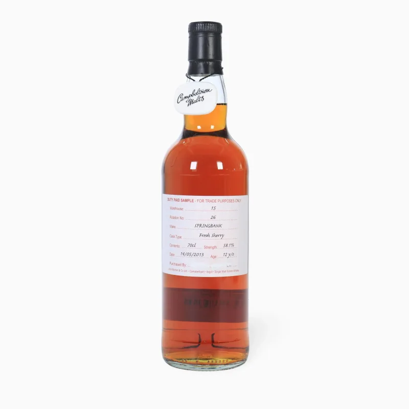Springbank – 12 Year Old (2013) Duty Paid Sample (Fresh Sherry)