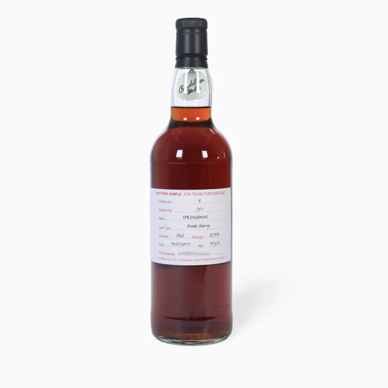 Springbank – 14 Year Old (2011) Duty Paid Sample (Fresh Sherry)