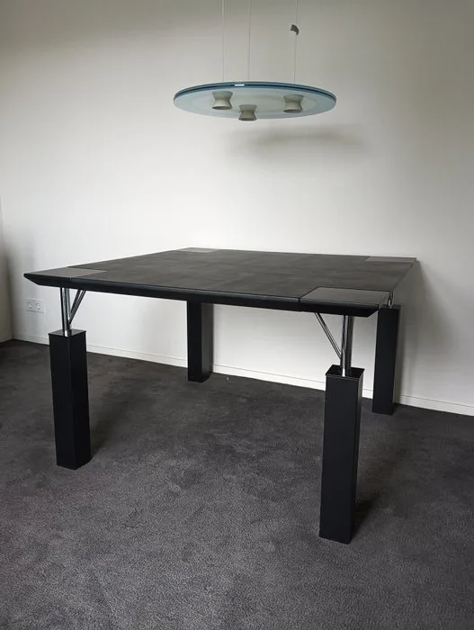 NEW Office - Jochen Flacke - Table - Wood, Chrome, Leather