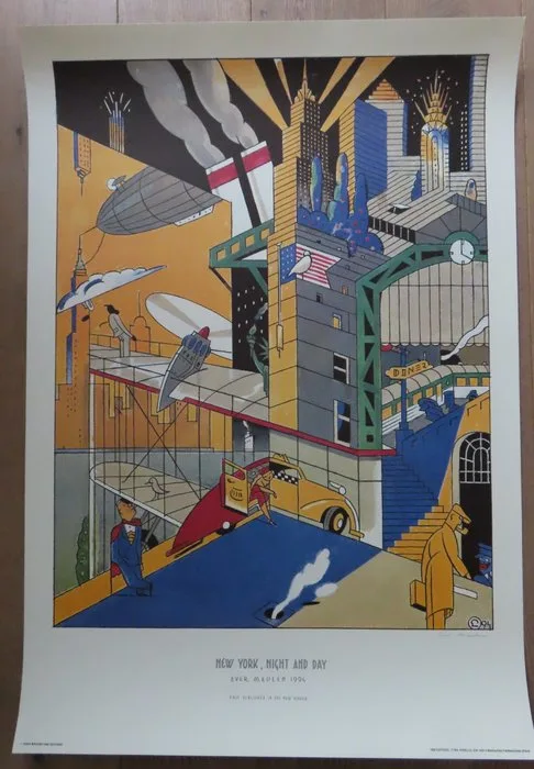 Ever Meulen - New York, Night and Day ( signed ) - 1990s
