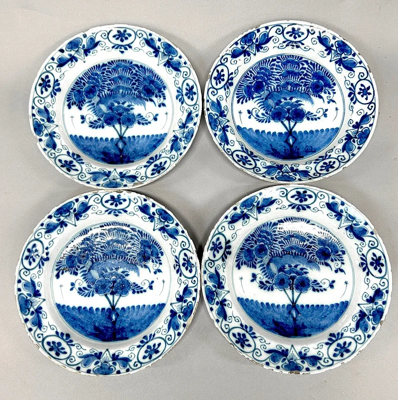 Set of 4 18th Century Dutch Plates
