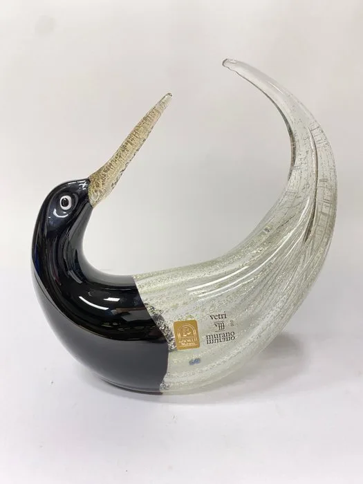 Fornace Zanetti - Licio Zanetti - Sculpture, Beccaccia - 25.5 cm - Murano glass - 1980