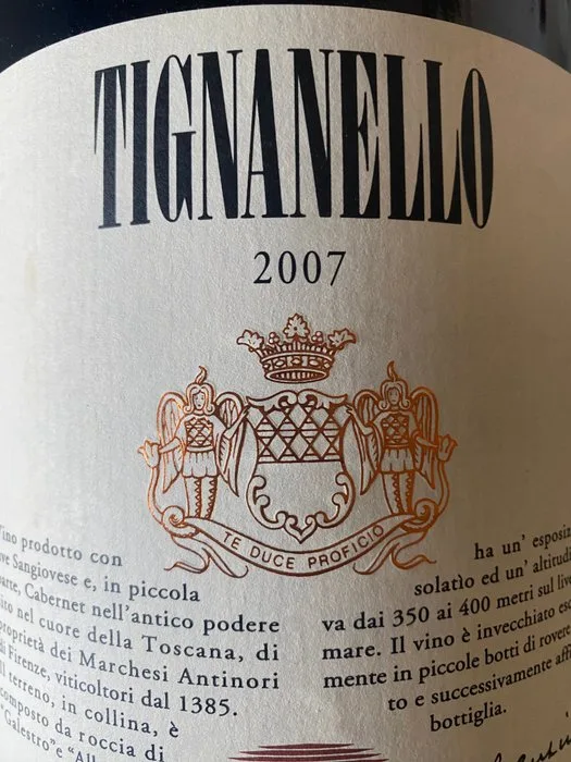2007 Marchesi Antinori, Tignanello - Tuscany - 1 Double Magnum/Jeroboam (3.0L)