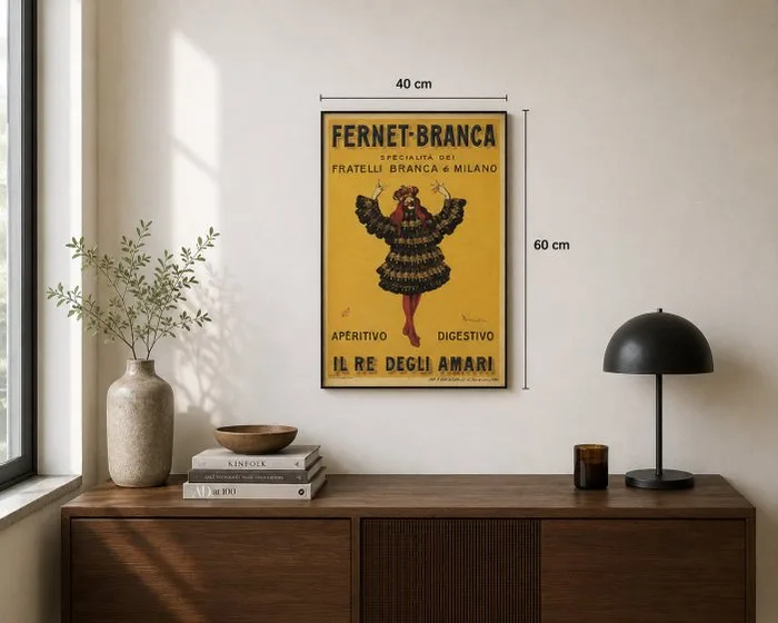 Leonetto Cappiello - Manifesto pubblicitario Fernet Branca – Il Re degli Amari - 1970s