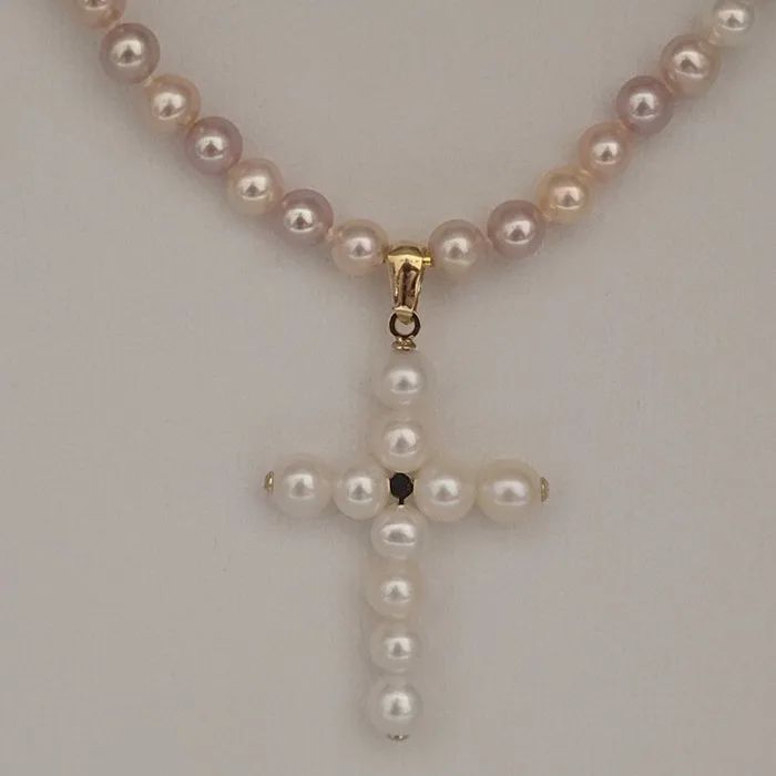 Pendant - 18 kt. Yellow gold Pearl - Pearl