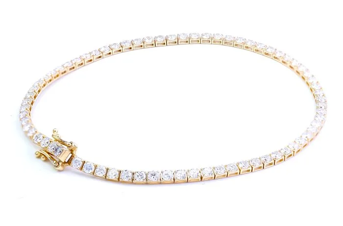 Tennis bracelet - 14 kt. Yellow gold - 2.85ct. tw. Diamond (Lab-grown)