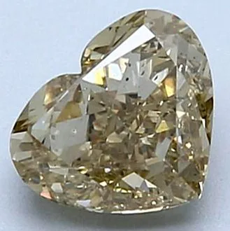 1 pcs Diamond (Natural coloured) - 1.00 ct - Heart - Fancy Brownish Yellow - VS1 - International Gemological Institute (IGI)