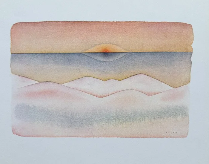 Jean-Michel Folon (1934-2005) - Paysage surréaliste