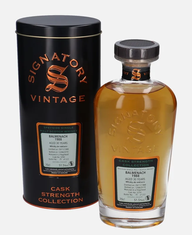 Balmenach – 1988 30 Year Old Signatory Vintage Scotch Whisky Co. Cask Strength Collection