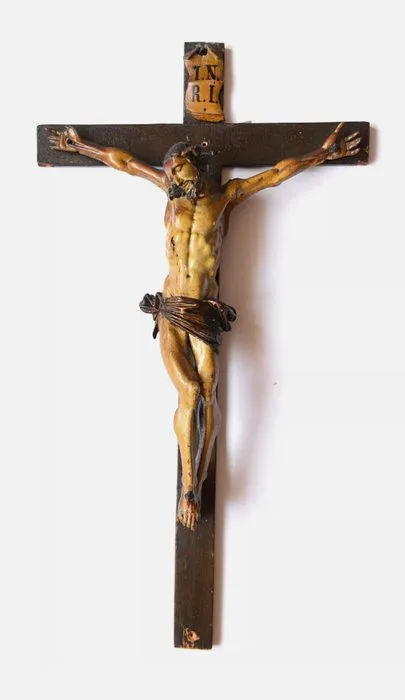 Baroque Crucifix - Wood - 1800-1850, 1750-1800 - Antique Corpus Christi - 80 cm