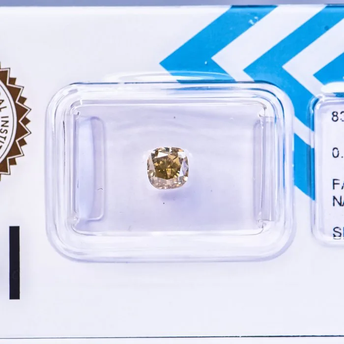 1 pcs Diamond (Natural coloured) - 0.99 ct - Cushion - Fancy Yellow - SI1 - International Gemological Institute (IGI) - VG