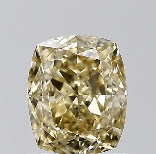 1 pcs Diamond (Natural coloured) - 1.13 ct - Cushion - Fancy Brownish Yellow - VVS2 - Gemological Institute of America (GIA)
