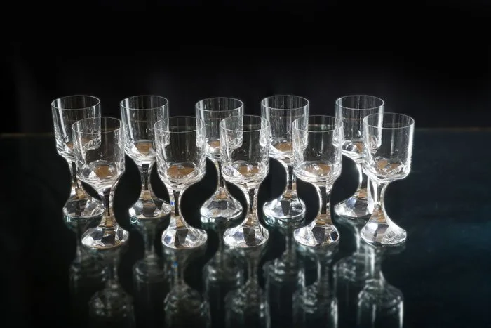 Baccarat - Boris Tabacoff - Drinking set (10) - Crystal - BACCARAT CRYSTAL NARCISSE