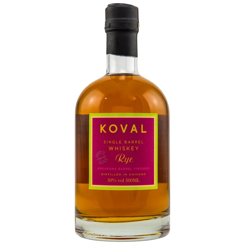 Koval – Single Barrel Rye Whiskey Amburana Barrel Finish (Organic)