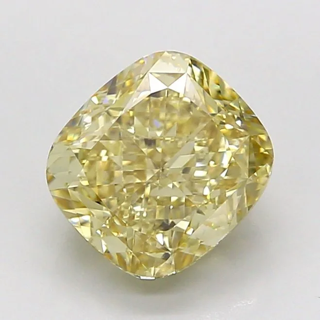1 pcs Diamond (Natural coloured) - 2.11 ct - Cushion - Fancy Brownish Yellow - VS2 - Gemological Institute of America (GIA)
