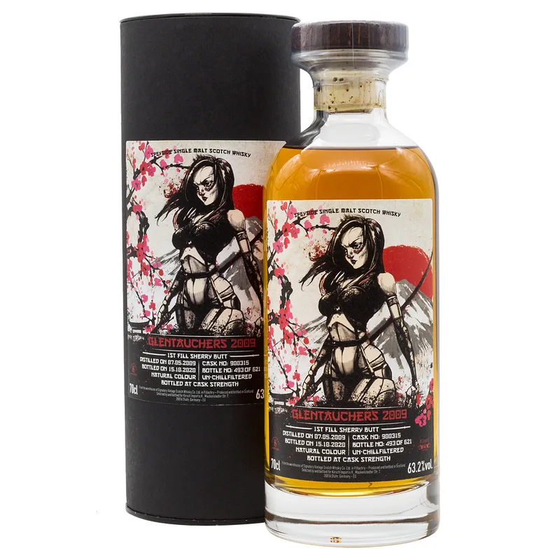 Signatory Vintage Samurai Glentauchers 11 Year Old 2009/2020 Cask 900315 (70cl, 63.2%)