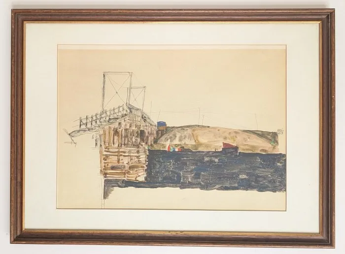 Egon Schiele (1890-1918) (after) - Die Brücke (1913) FRAMED
