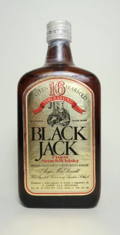 Angus MacDonald Black Jack 16 Year Old Finest Blended Scotch Whisky - 1970s (75cl, 40%)
