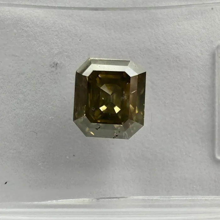 1 pcs Diamond (Natural coloured) - 1.26 ct - Fancy deep Greyish, Green Yellow - SI1 - International Gemological Institute (IGI)