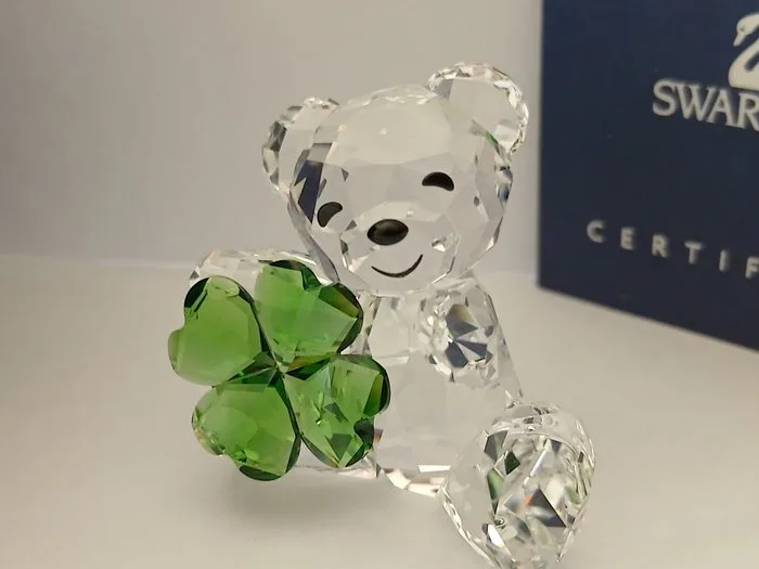 Swarovski - Figurine - Sehr rarer Kris Bär viel Glück 5063321 mit Box ohne Etikette - Crystal