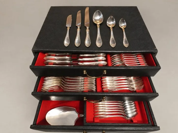 Cutlery set for 12 (124) - Silverplated
