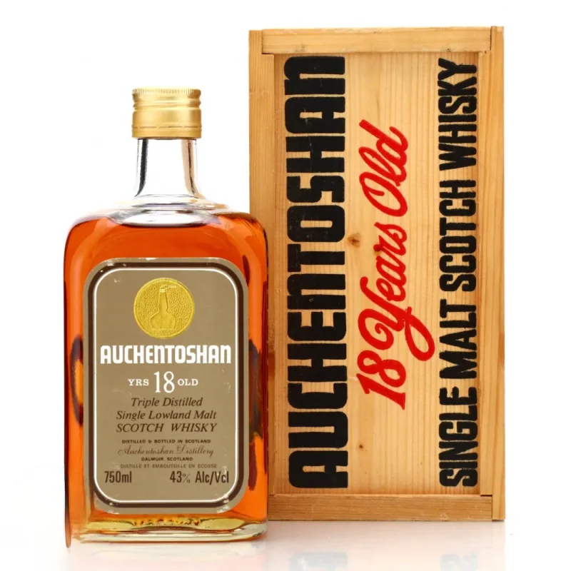 Auchentoshan – 18 Year Old Lowland Single Malt Scotch Whisky, Distilled Mid-1960s to Early 1970s, Bottled 1980s (75cl, 43%)