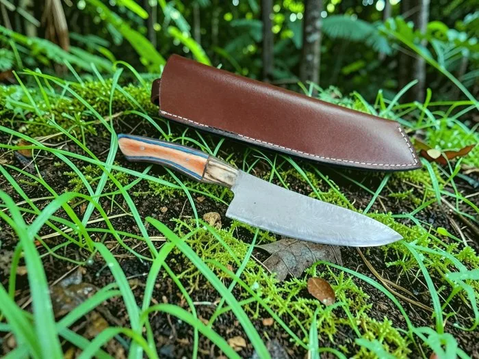 Hypnotics Waves - Kitchen knife - HW 204 - Handmade Collectable Kitchen & Chef Knife With Sheath - Asia - Kitchen & Chef Knife