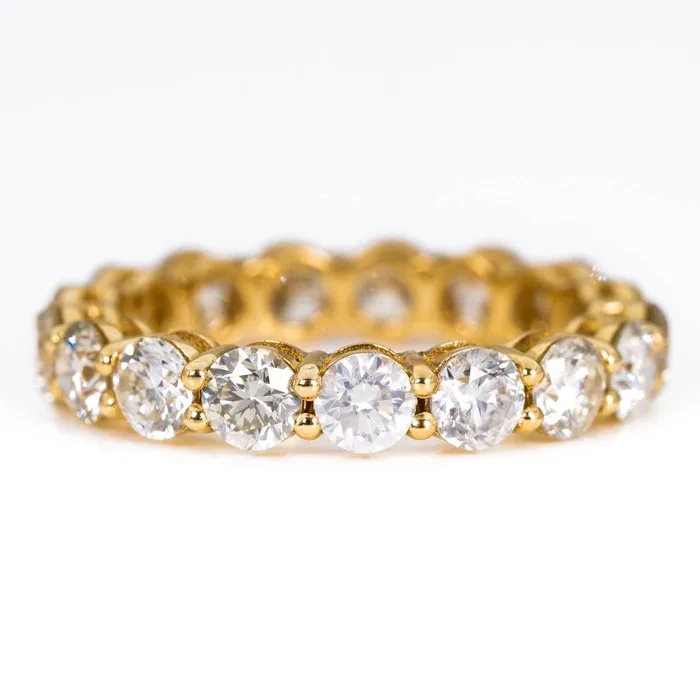 Ring - 14 kt. Yellow gold - 3.29ct. tw. Diamond (Natural) - GWLab