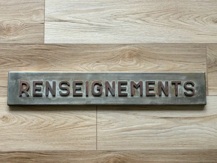 Information - Plaque - Copper, Brass